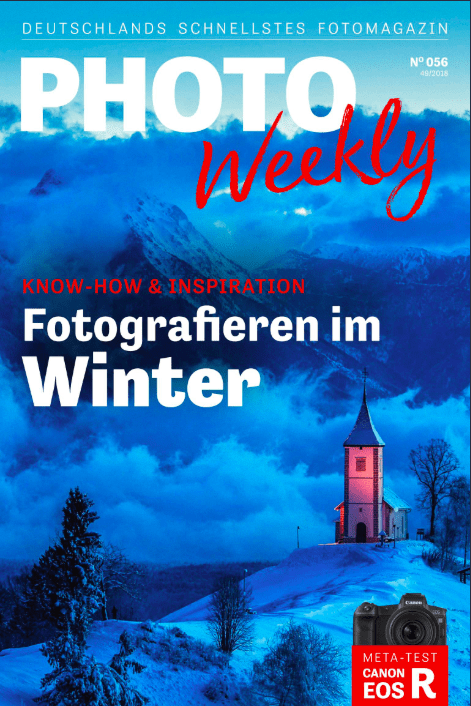 Cover der PhotoWeekly mit Anzeige der Social Media Art Gallery in München