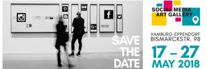 Save the date image for Social Media Art Gallery exhibition in Hamburg