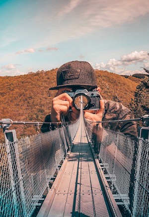 photo of bridge and photographer