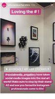 Story post on instagram about social media art gallery by the affordable art fair stockholm