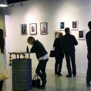 visitors at social media art gallery in hamburg