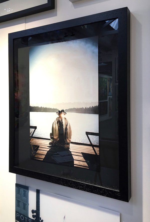 artwork lack lake in wooden frame